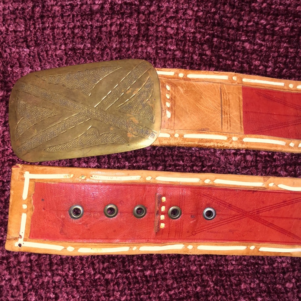 Vintage Moroccan Handcrafted Woven Belt -